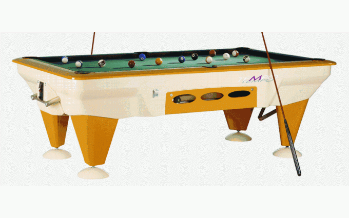 Коммерческий бильярдный стол с жетонным механизмом Коммерческий бильярдный стол с жетонным механизмом